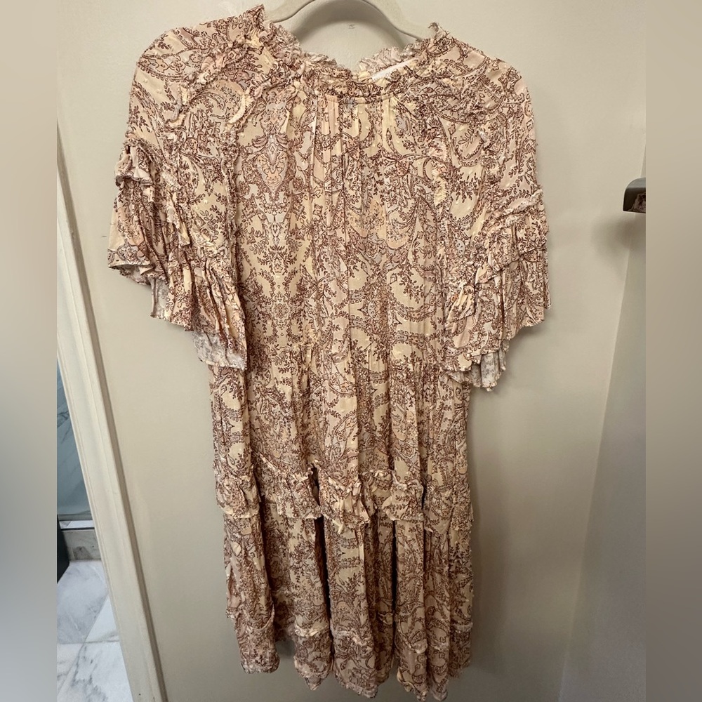 Olivaceous Peach patterned dress